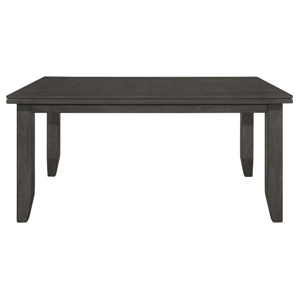 Diyi 5pc Dining Table & 4 Chairs Set w Dark Gray Seats and Ladder Back BM338099