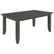 Diyi 6pc Dining Table Bench and 4 Chairs Set w Dark Gray Seats BM338100