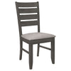 Diyi 6pc Dining Table Bench and 4 Chairs Set w Dark Gray Seats BM338100