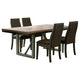 Zor 5pc Dining Set | 60-77" Extendable Table | 4 Chairs | Dark Brown