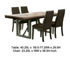Zor 5pc Dining Set | 60-77’’ Extendable Table | 4 Chairs | Dark Brown BM338109