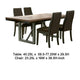 Zor 5pc Dining Set | 60-77’’ Extendable Table | 4 Chairs | Dark Brown BM338109