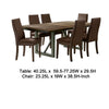 Zor 7pc Dining Set | 60-77’’ Extendable Table | 6 Chairs | Dark Brown BM338110