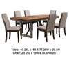 Zor 7pc Dining Set | 60-77’’ Extendable Table | 6 Chairs | Taupe Gray BM338112