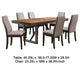 Zor 7pc Dining Set | 60-77’’ Extendable Table | 6 Chairs | Taupe Gray BM338112