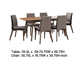 Bera 7pc Dining Set w Chairs | 59-75’’ Extendable | Walnut Brown | Gray BM338114