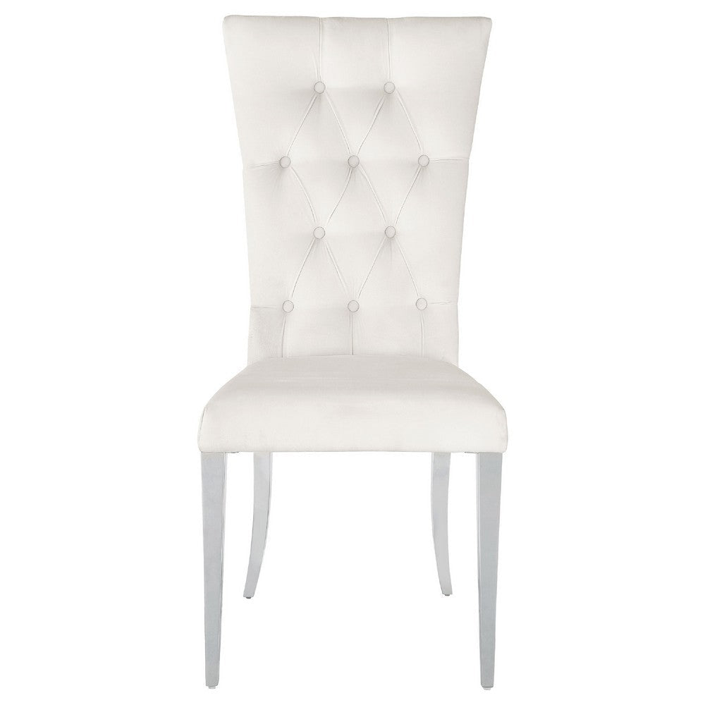 Kery 5pc Dining Table Set | Modern White Faux Marble | 4 Side Chairs BM338117