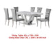 Kery 7pc Dining Table Set | Modern Gray Faux Marble | 6 Side Chairs BM338120
