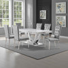 Kery 7pc Dining Table Set | Modern Gray Faux Marble | 6 Side Chairs