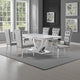 Kery 7pc Dining Table Set | Modern Gray Faux Marble | 6 Side Chairs