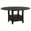Tipa 5pc Dining Table Set | Dark Brown Round Wood Top | Storage Base BM338129