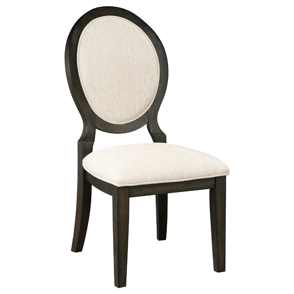 Tipa 5pc Dining Table Set | Dark Brown Round Wood Top | Storage Base BM338129