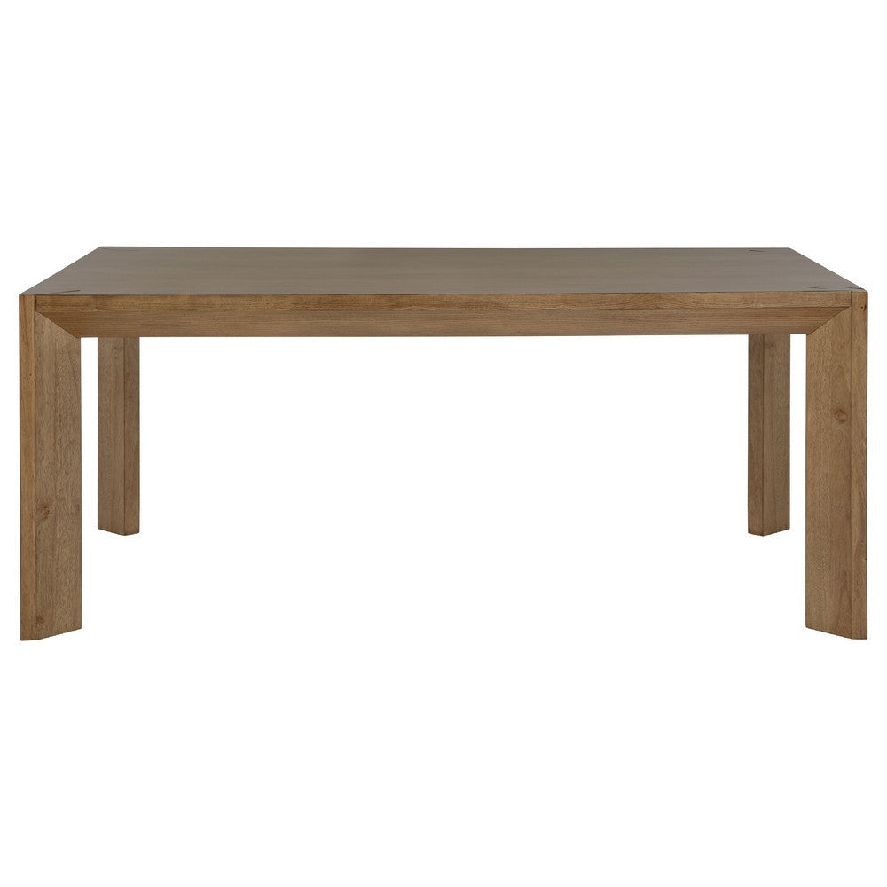 Rune 5pc Dining Table Set | Natural Brown | 4 Oatmeal Gray Chairs BM338132