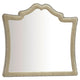 Lino Dresser Mirror | Curved Frame | Nailhead Trim | Cream Velvet 43"