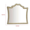 Lino Dresser Mirror | Curved Frame | Nailhead Trim | Cream Velvet 43’’ BM338134