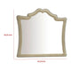 Lino Dresser Mirror | Curved Frame | Nailhead Trim | Cream Velvet 43’’ BM338134