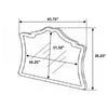 Lino Dresser Mirror | Curved Frame | Nailhead Trim | Cream Velvet 43"