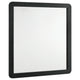 Cavy Dresser Mirror | Rounded Corners and Flat Glass | Black Melamine