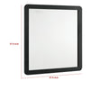 Cavy Dresser Mirror | Rounded Corners and Flat Glass | Black Melamine BM338137