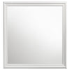 Nim Rectangular Dresser Mirror | Molded Trim Frame | 38’’ White Wood BM338138
