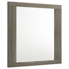 Fene Rectangular Dresser Mirror | Flat Glass | 38" Gray Oak Melamine