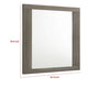 Fene Rectangular Dresser Mirror | Flat Glass | 38’’ Gray Oak Melamine BM338139
