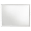 Noro Dresser Mirror with Slim Trim | Open Mitered Corners | White Wood BM338140