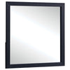 Dex Rectangular Dresser Mirror | Non-Beveled Glass | Black Melamine