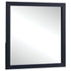 Dex Rectangular Dresser Mirror | Non-Beveled Glass | Black Melamine