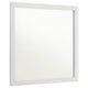 Dex Rectangular Dresser Mirror | Non-Beveled Glass | White Melamine