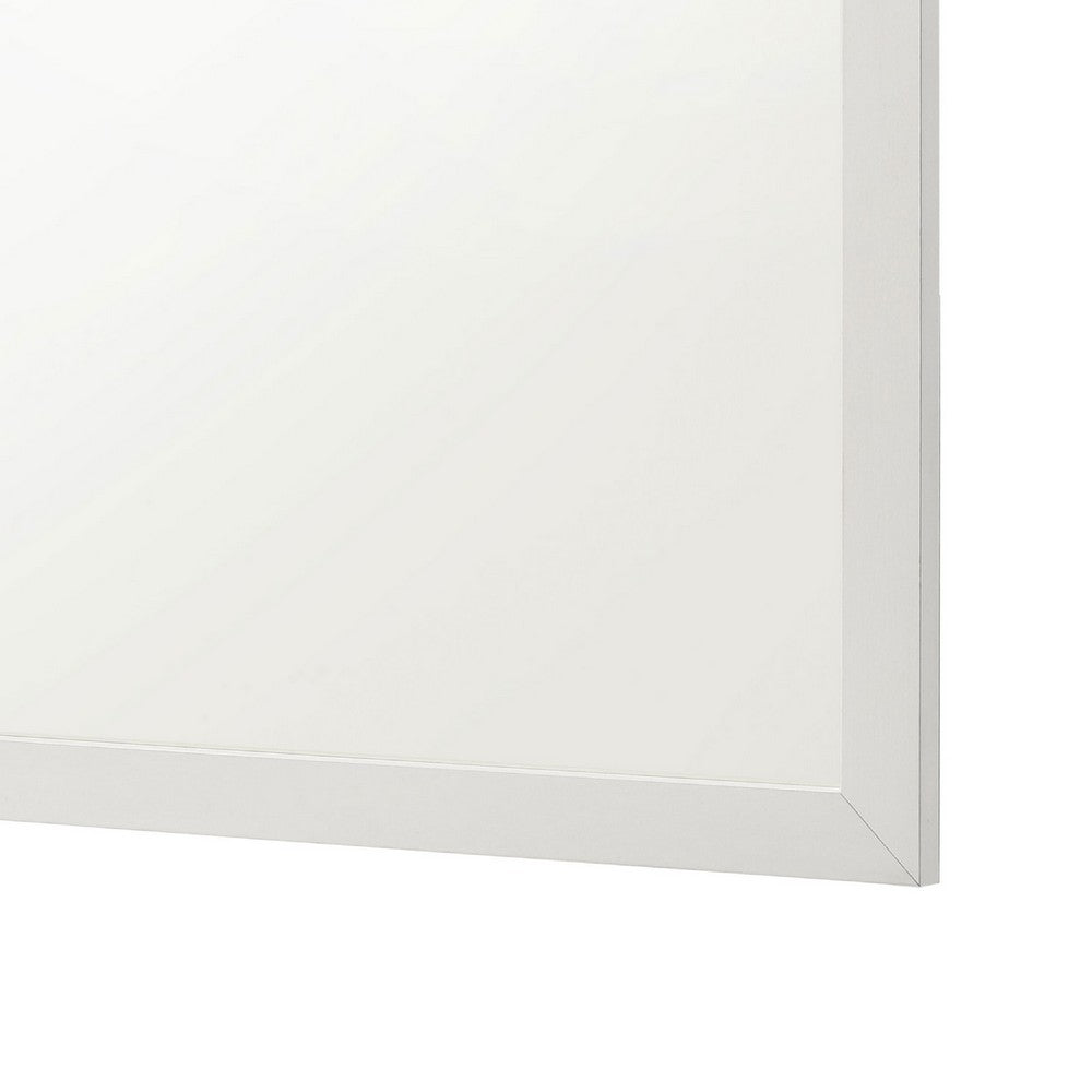 Dex Rectangular Dresser Mirror | Non-Beveled Glass | White Melamine