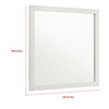 Dex Rectangular Dresser Mirror | Non-Beveled Glass | White Melamine
