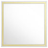Jenny Square Dresser Mirror | Polished Golden Trim | White Melamine BM338144
