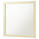 Jenny Square Dresser Mirror | Polished Golden Trim | White Melamine BM338144