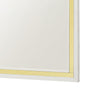 Jenny Square Dresser Mirror | Polished Golden Trim | White Melamine BM338144