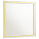 Jenny Square Dresser Mirror | Polished Golden Trim | White Melamine
