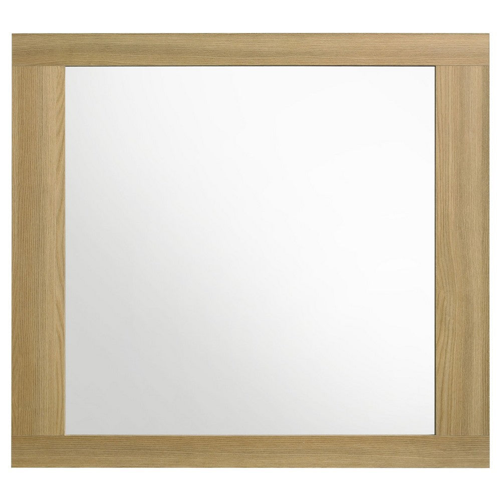 Hyle Rectangular Dresser Mirror | Italian-Inspired Design | Brown Wood BM338145