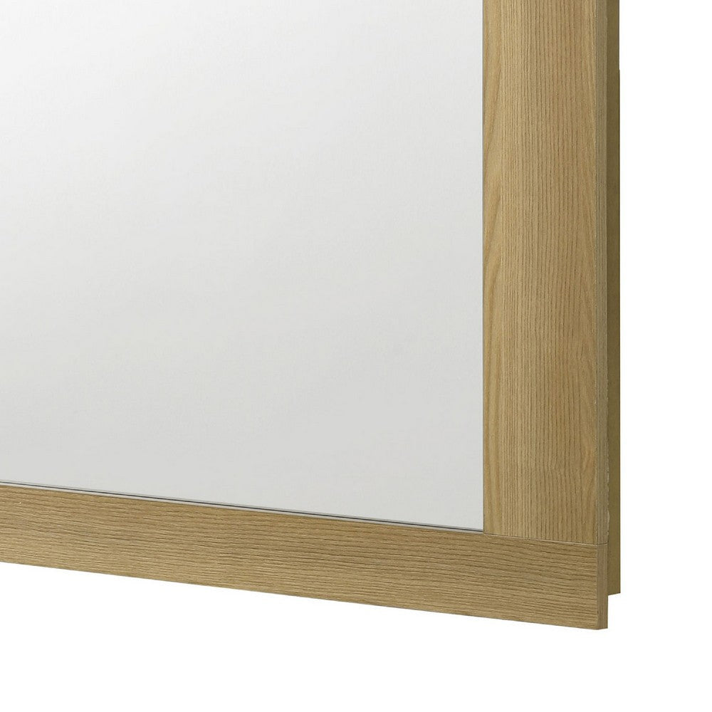 Hyle Rectangular Dresser Mirror | Italian-Inspired Design | Brown Wood BM338145