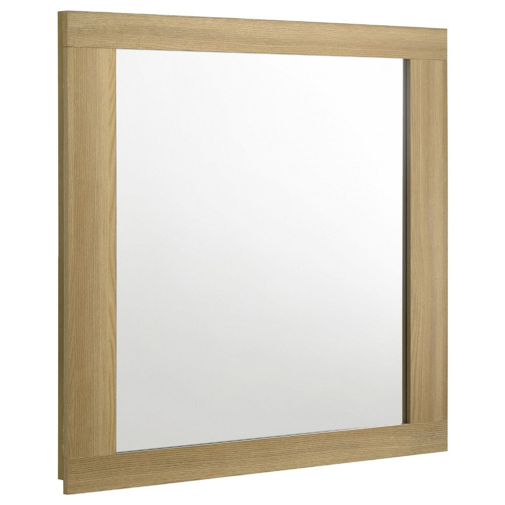 Hyle Rectangular Dresser Mirror | Italian-Inspired Design | Brown Wood BM338145