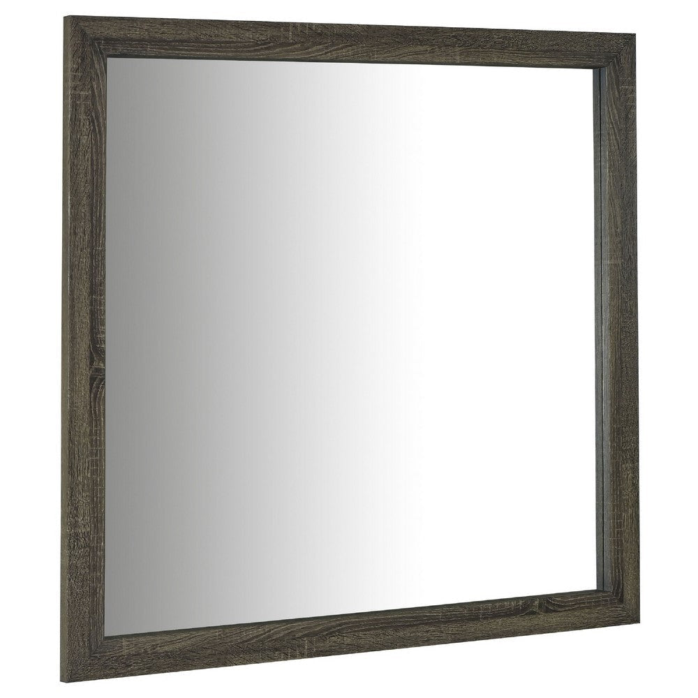 Reay Rectangular Dresser Mirror | Flat Glass Design | Oak Brown Wood