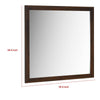 Yels Dresser Mirror | Squared Corners | Flat Glass Design | Brown Wood BM338147