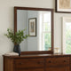 Yels Dresser Mirror | Squared Corners | Flat Glass Design | Brown Wood