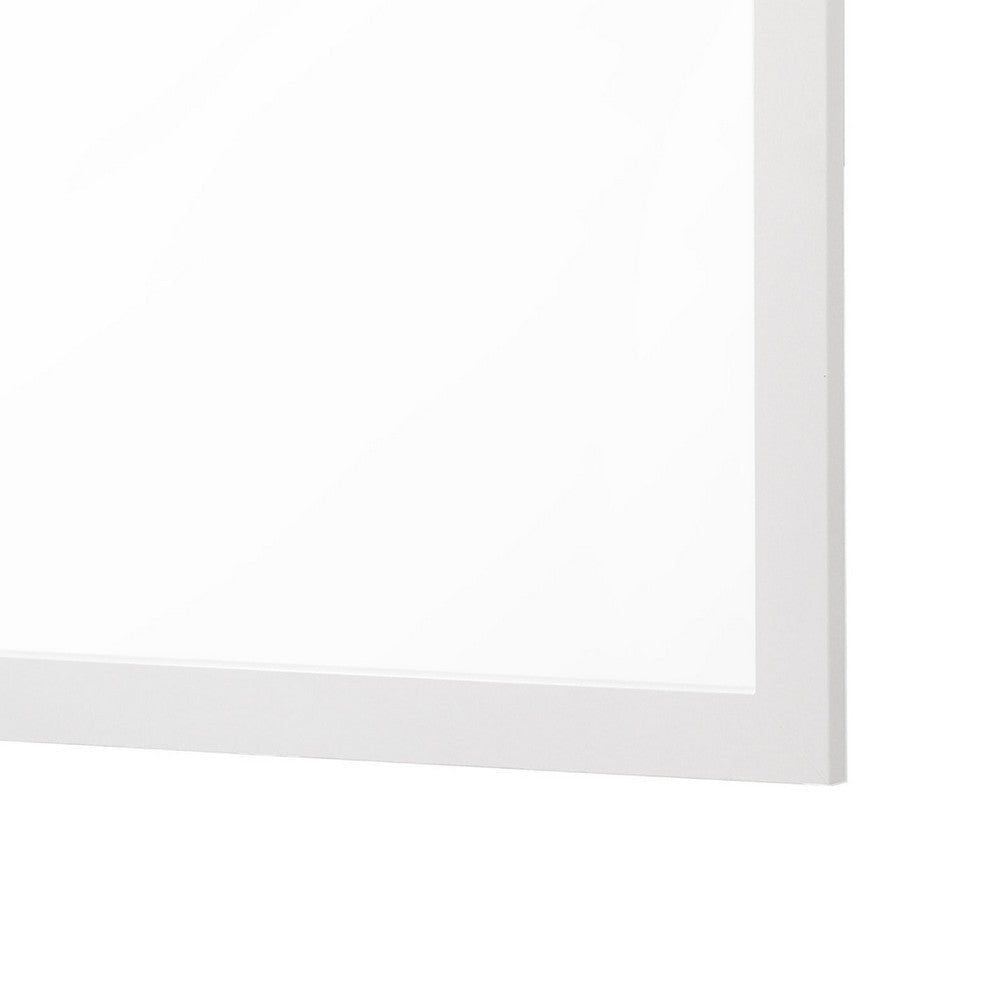 Dle Rectangular Dresser Mirror | Flush Frame | Flat Glass | White Wood BM338148
