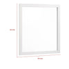 Dle Rectangular Dresser Mirror | Flush Frame | Flat Glass | White Wood BM338148