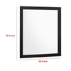 Dle Rectangular Dresser Mirror | Flush Frame | Flat Glass | Black Wood BM338149