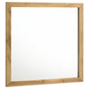 Wemy Rectangular Dresser Mirror | Flat Glass | Natural Pine Wood BM338150