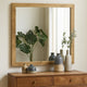 Wemy Rectangular Dresser Mirror | Flat Glass | Natural Pine Wood
