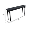 Areo Sofa Console Table | 65’’ Narrow Top w Curved Legs | Matte Black BM338154