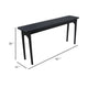 Areo Sofa Console Table | 65’’ Narrow Top w Curved Legs | Matte Black BM338154