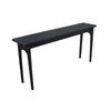 Areo Sofa Console Table | 65" Narrow Top w Curved Legs | Matte Black